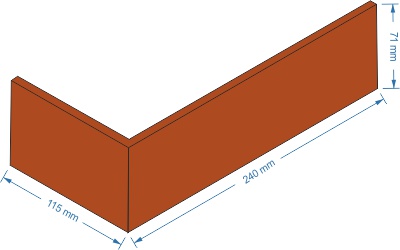 Rohový obklad Elastolith rozměry